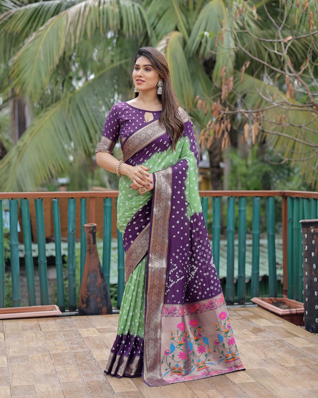 🪂Paithani With Bandhej Collection🪂