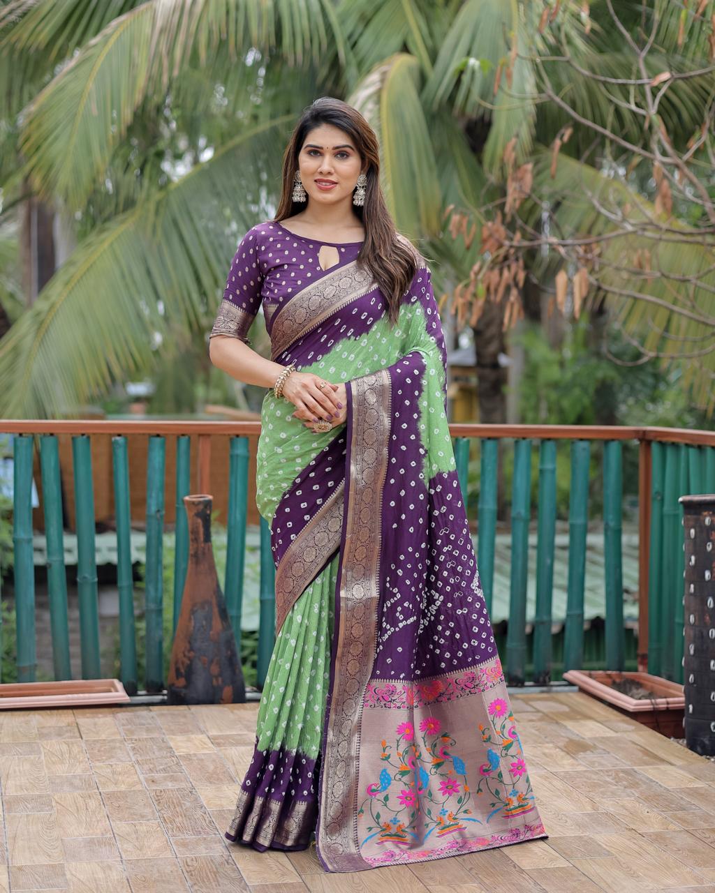 🪂Paithani With Bandhej Collection🪂