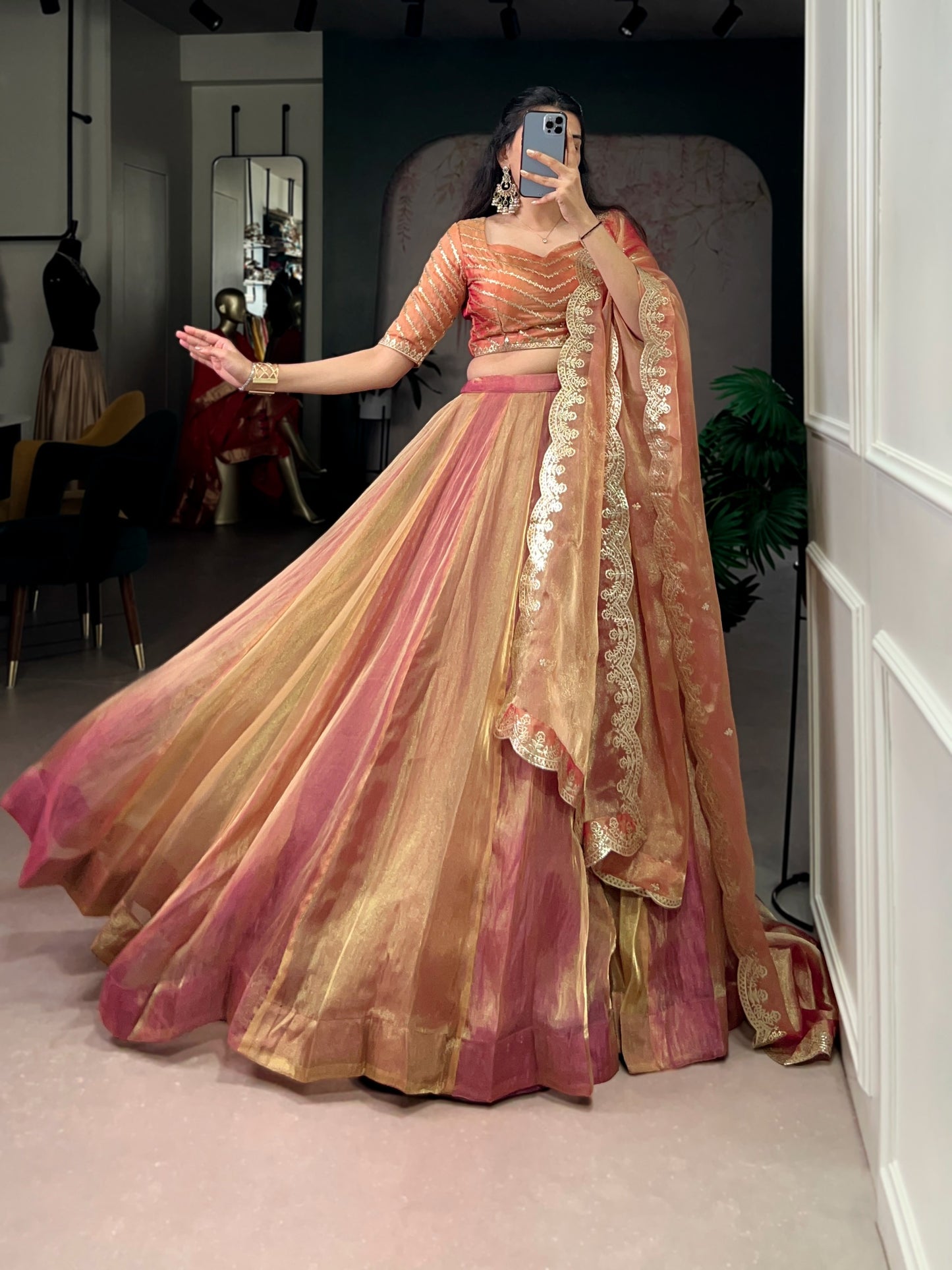 The flowing silhouette, delicate embroidery, and ethereal dupatta come together to create a look that feels effortlessly royal.🩷