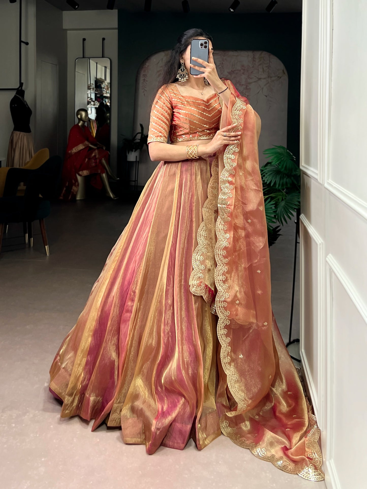 The flowing silhouette, delicate embroidery, and ethereal dupatta come together to create a look that feels effortlessly royal.🩷
