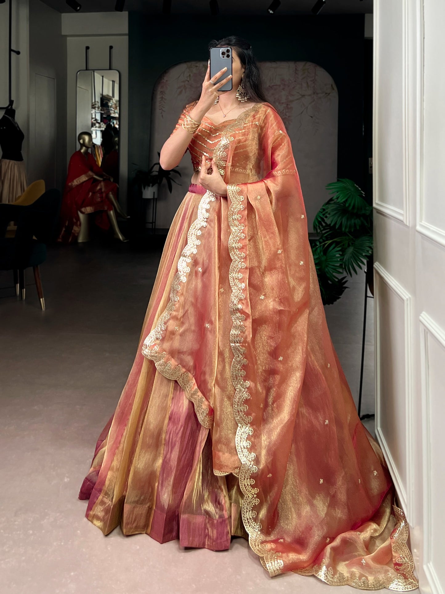 The flowing silhouette, delicate embroidery, and ethereal dupatta come together to create a look that feels effortlessly royal.🩷