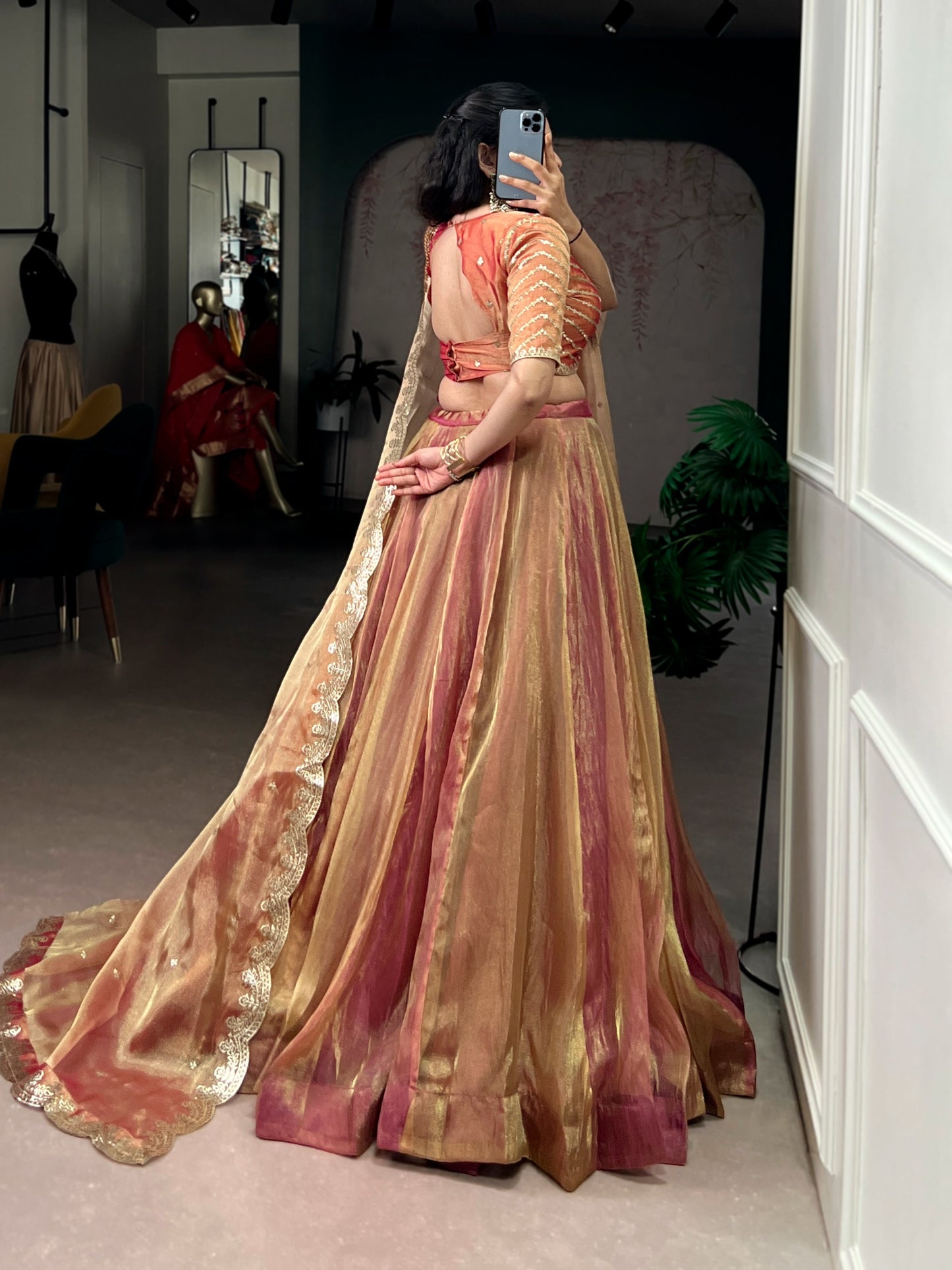 The flowing silhouette, delicate embroidery, and ethereal dupatta come together to create a look that feels effortlessly royal.🩷