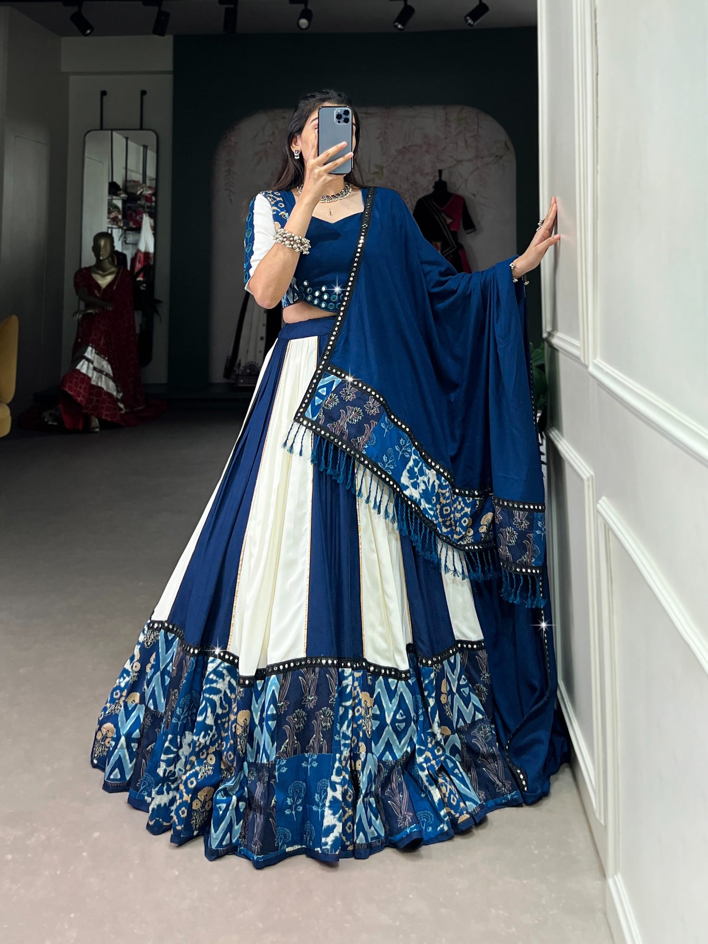 Blue Beauty for Garba Nights! 💙