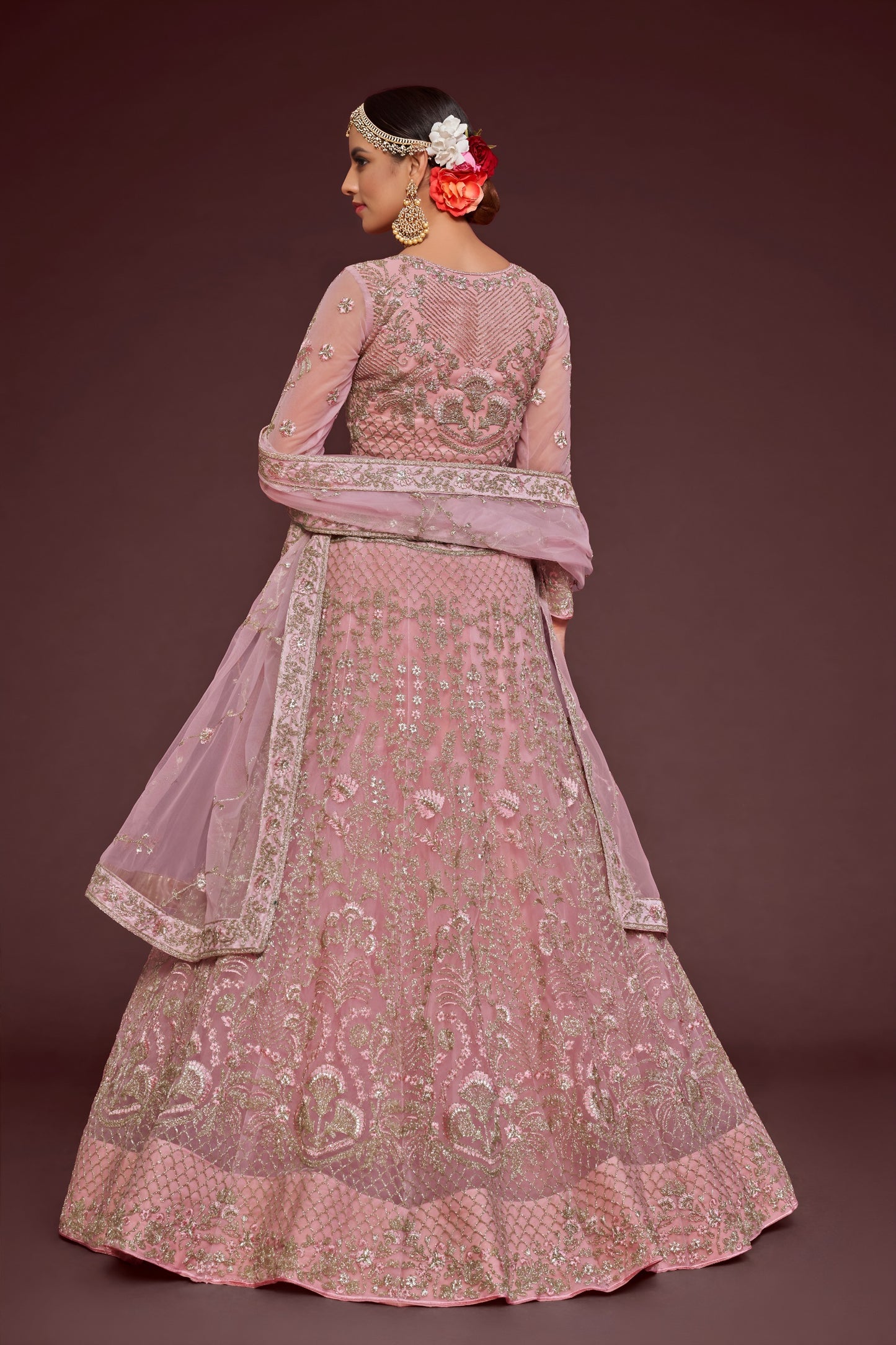🌸 Dusty Pink Bridal Lehenga Choli 🌸