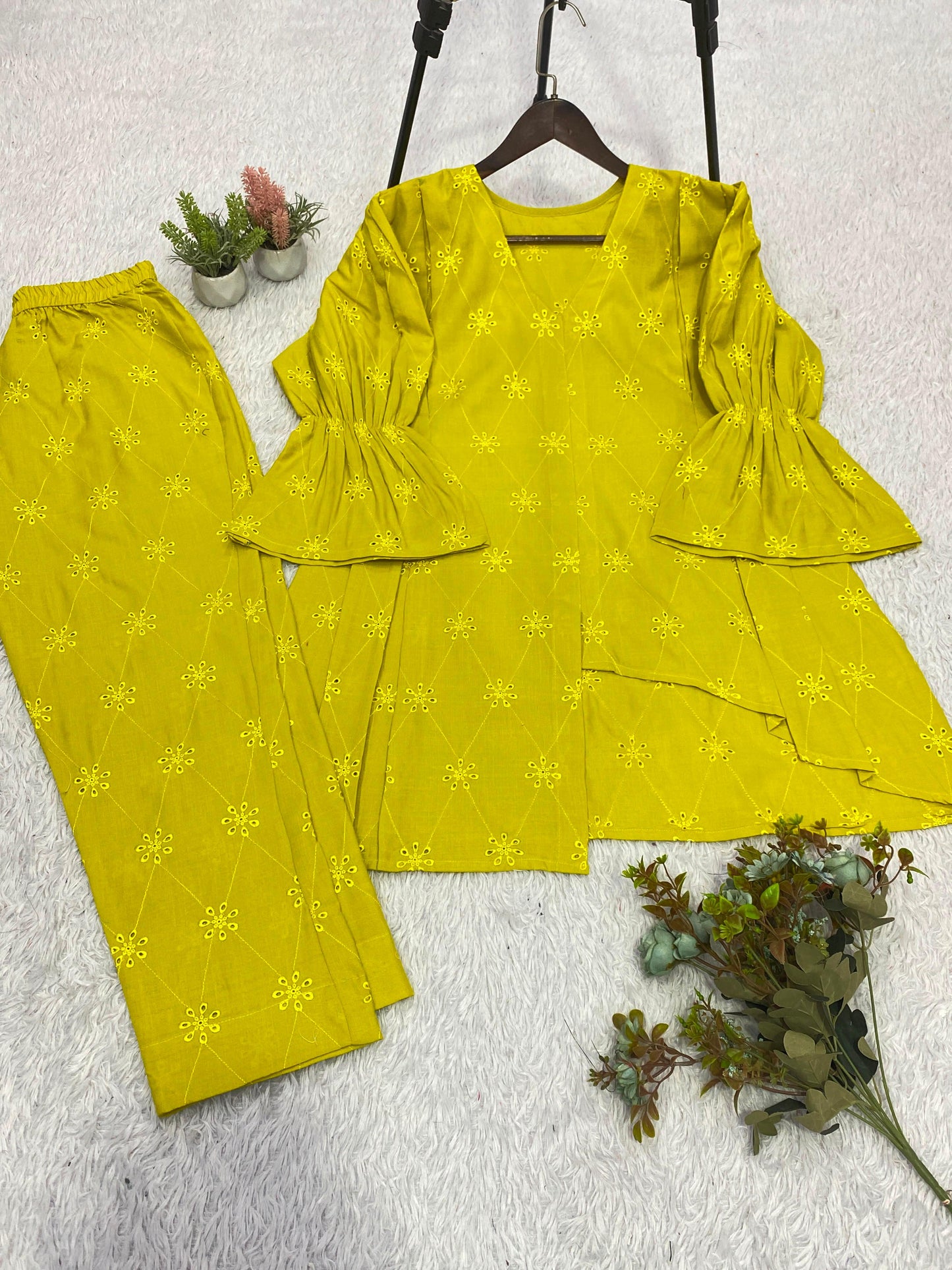 _✨ THIS SUMMER SEASON WEAR TRENDY CO-ORD SET WITH EMBROIDERY WORK✨_