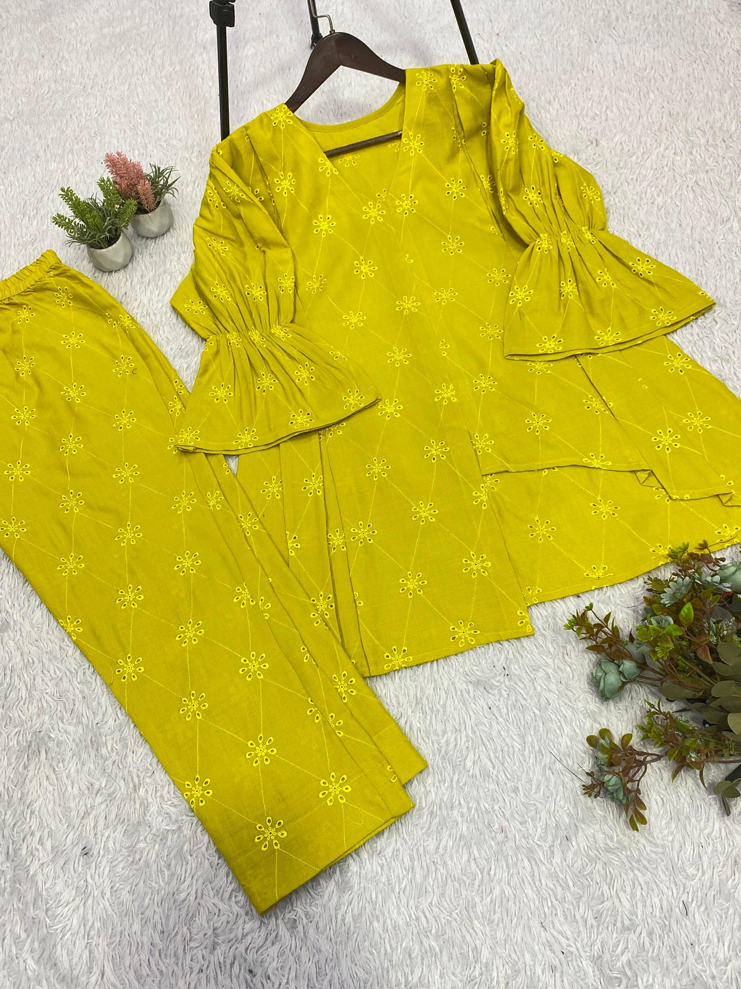 _✨ THIS SUMMER SEASON WEAR TRENDY CO-ORD SET WITH EMBROIDERY WORK✨_