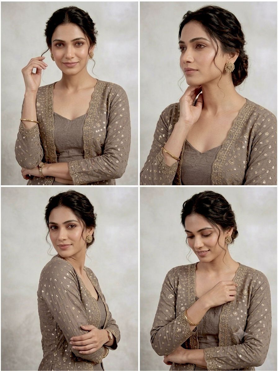 ✨ THIS WEDDING SEASON WEAR OUR BEAUTIFUL SEQUENCE EMBROIDERED BLOUSE, PLAZZO WITH KOTI ✨