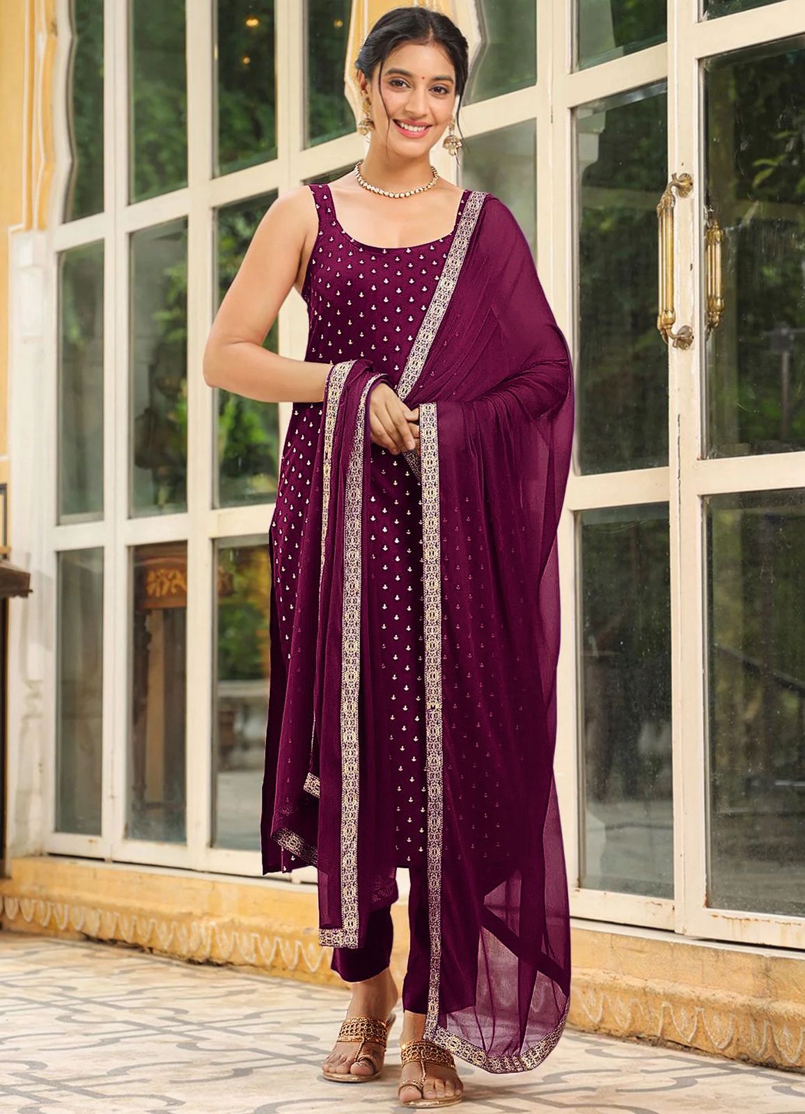 🔥Presenting New Reyon beautiful suit set and duppta
