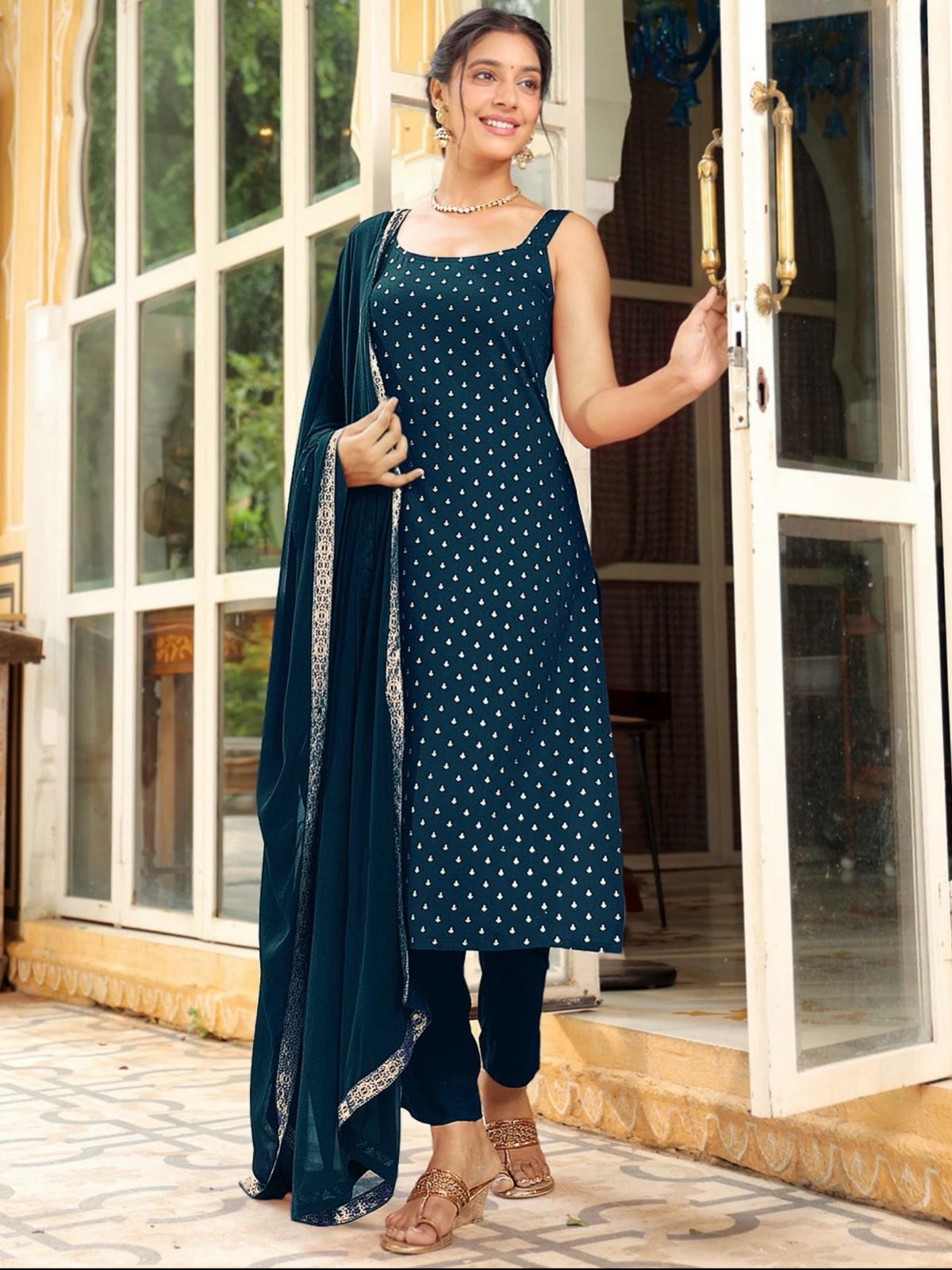 🔥Presenting New Reyon beautiful suit set and duppta