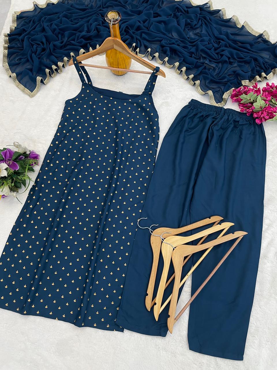 🔥Presenting New Reyon beautiful suit set and duppta