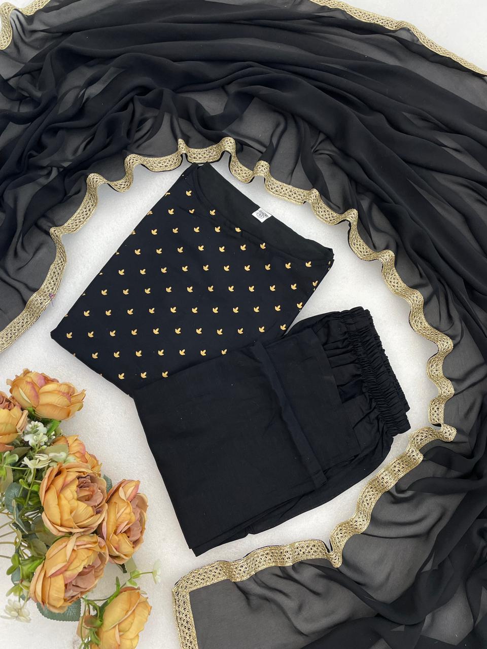 🔥Presenting New Reyon beautiful suit set and duppta