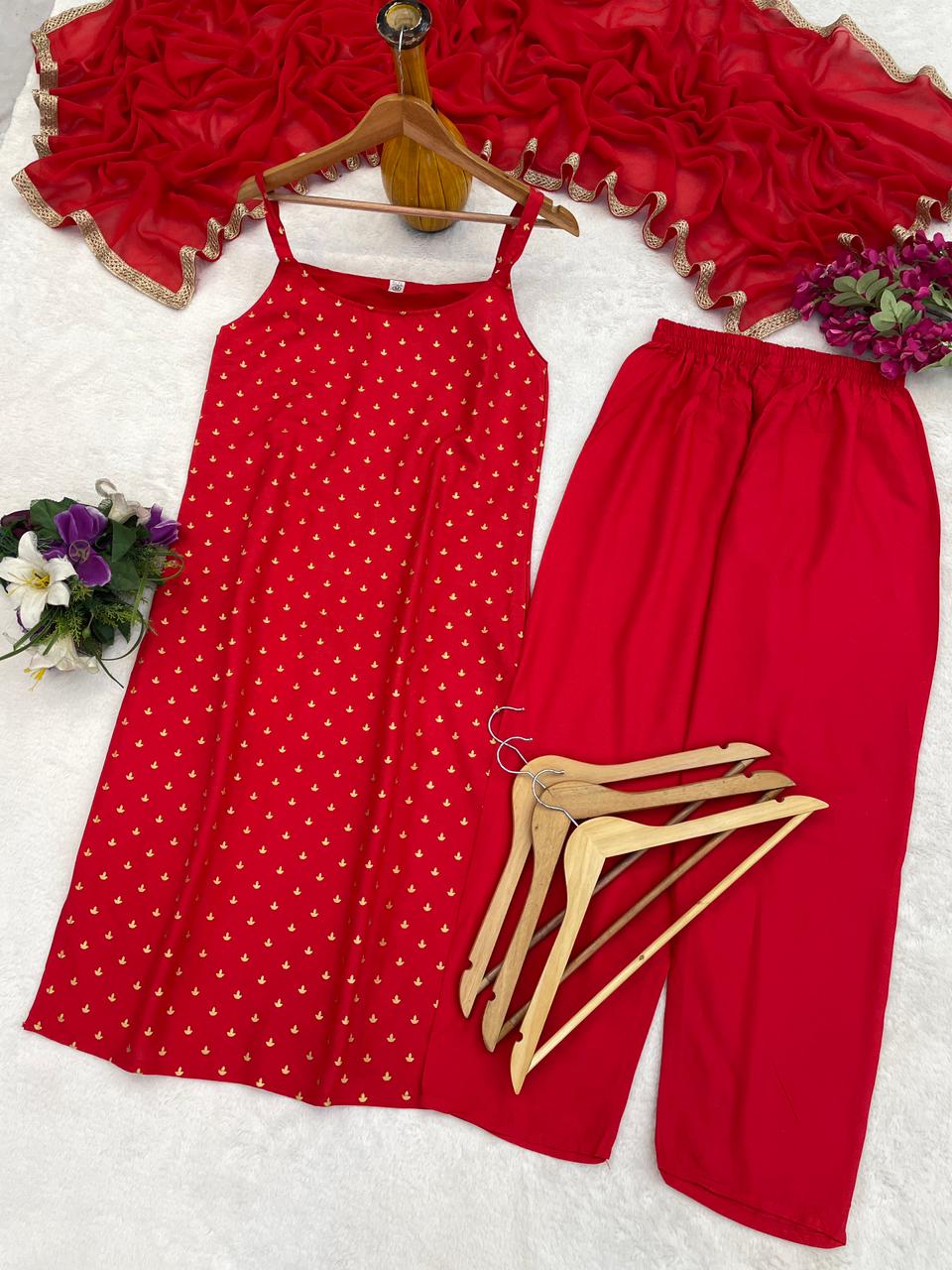 🔥Presenting New Reyon beautiful suit set and duppta