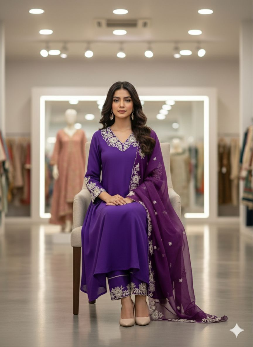 _✨ EXCLUSIVE AND TRENDY FOR WEDDING SEASON OUR EMBROIDERED TOP, PANT AND DUPATTA ✨_