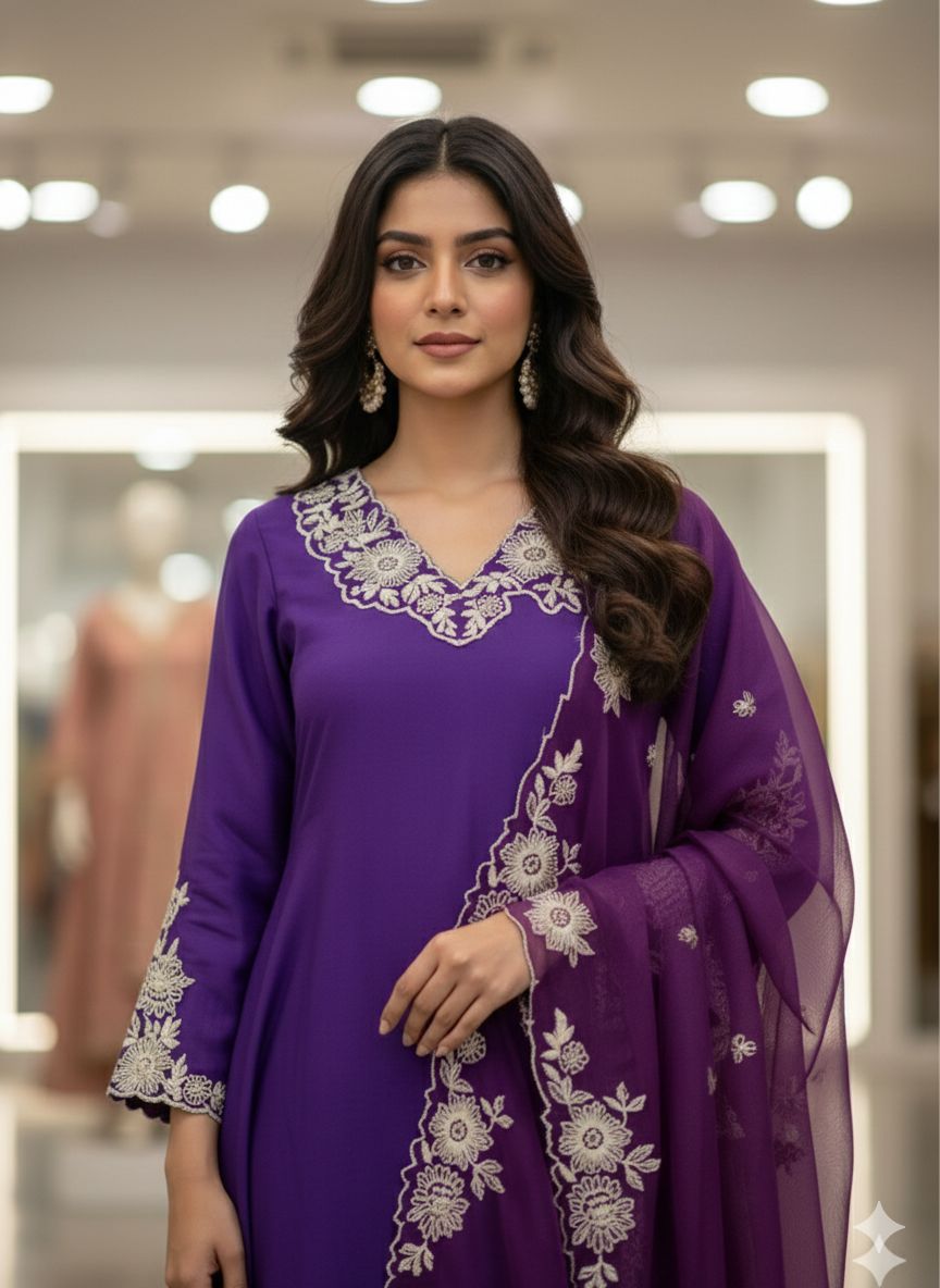 _✨ EXCLUSIVE AND TRENDY FOR WEDDING SEASON OUR EMBROIDERED TOP, PANT AND DUPATTA ✨_