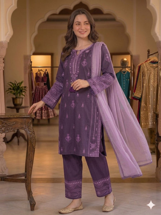 THIS WEDDING SEASON, TRY OUR DESIGNER EMBROIDERY WORK WITH PAPERWORK MIRROR EFFECTED SUIT
