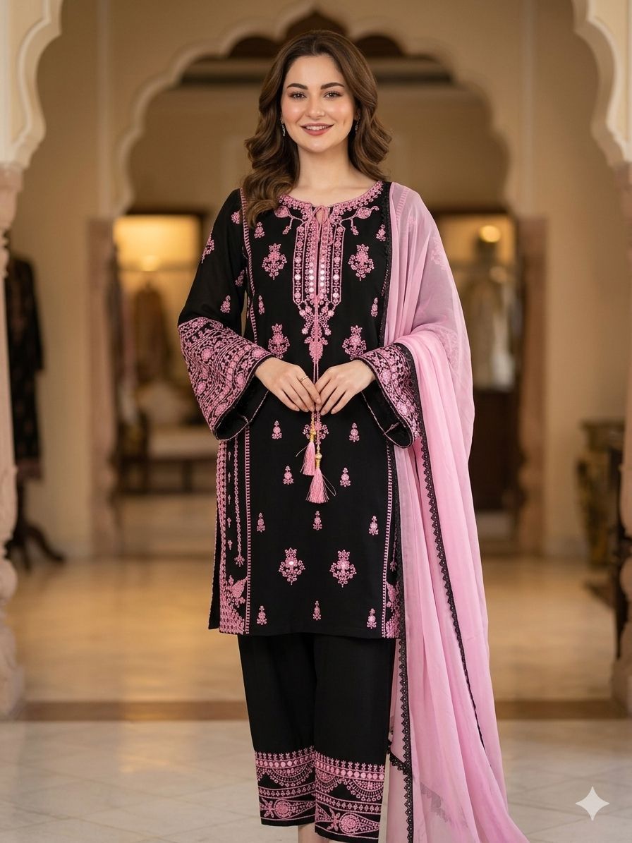 THIS WEDDING SEASON, TRY OUR DESIGNER EMBROIDERY WORK WITH PAPERWORK MIRROR EFFECTED SUIT