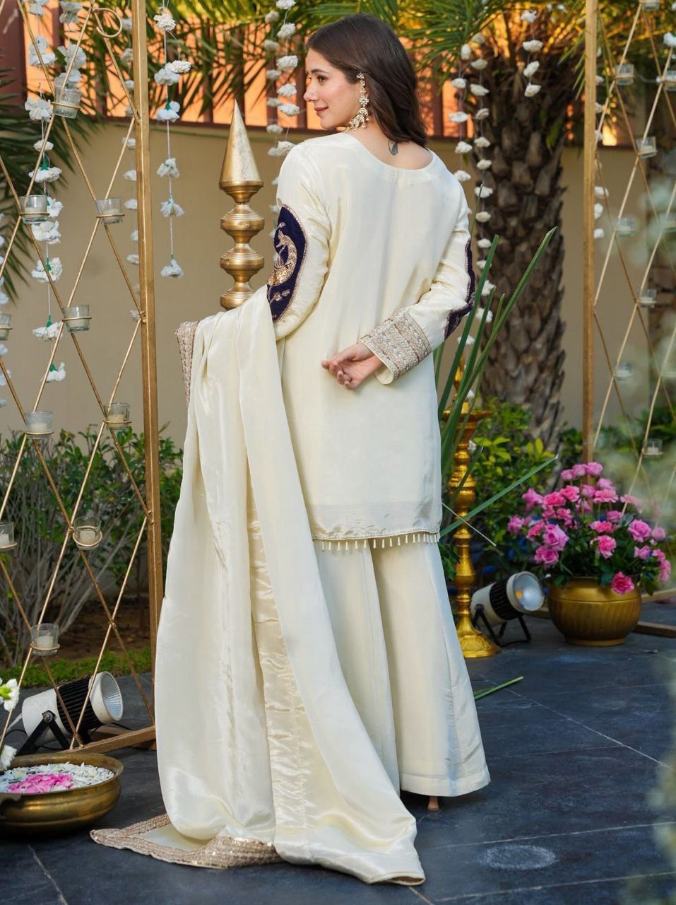 The Contrast Velvet Panel Sharara Trend