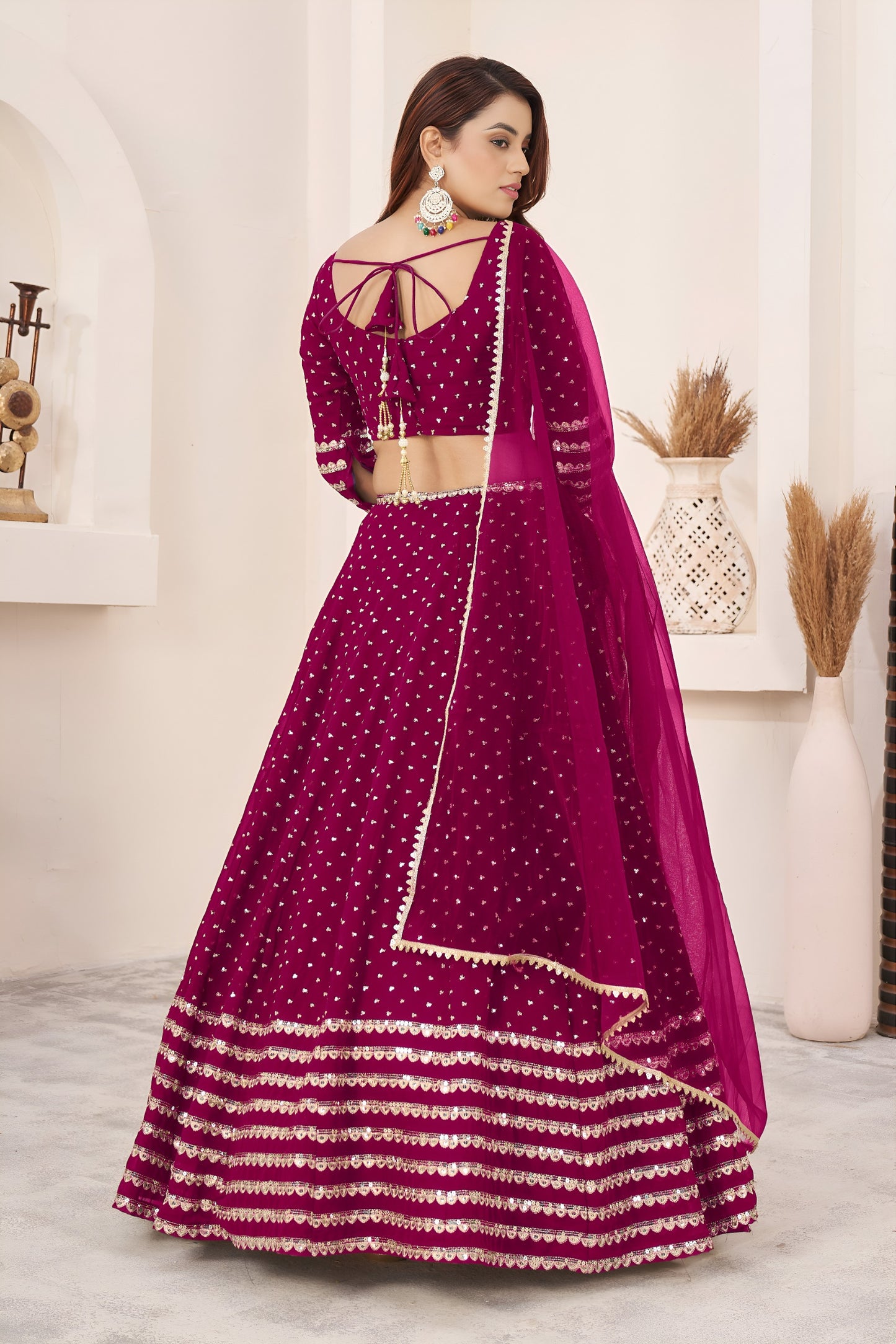 💖 Radiant Rani Pink Lehenga Choli 💖