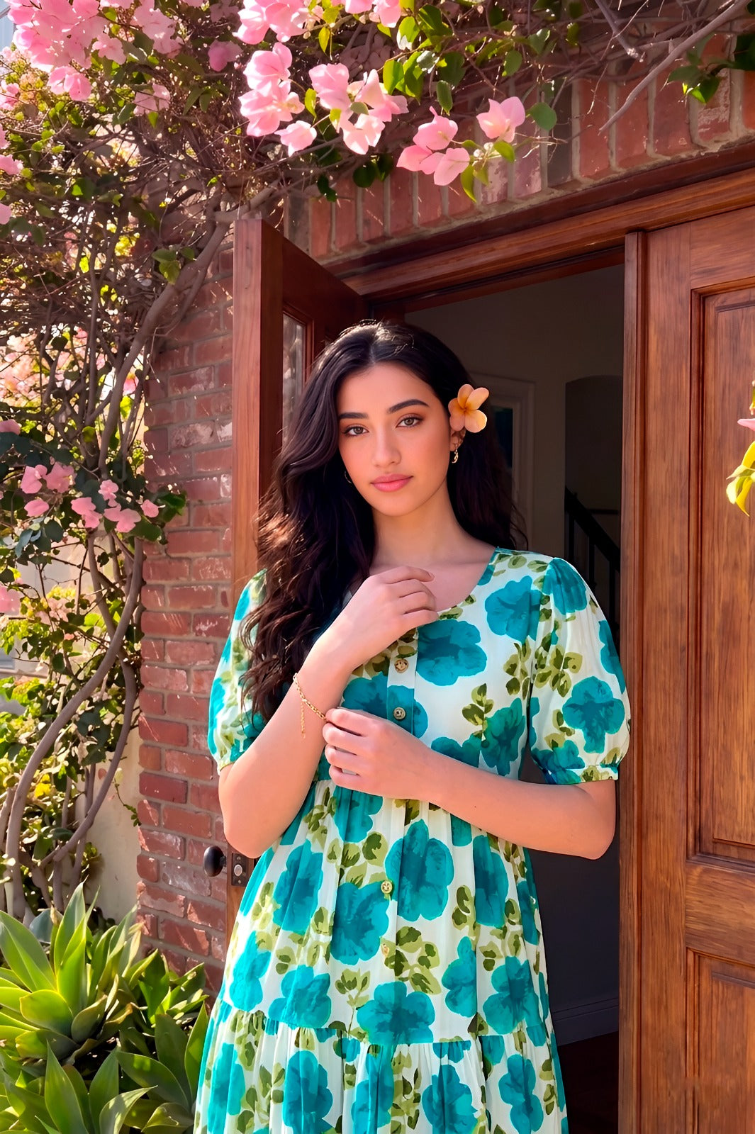When rich Vichitra silk meets the magic of florals, you get more than just a dress 💐