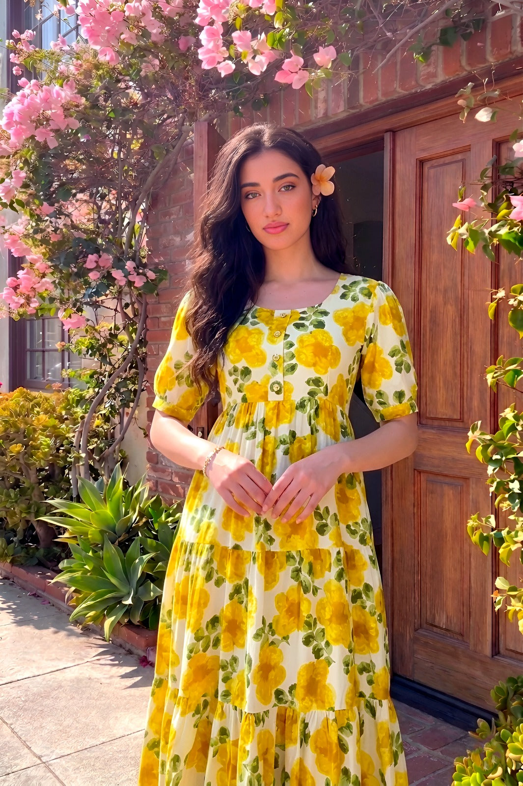 When rich Vichitra silk meets the magic of florals, you get more than just a dress 💐