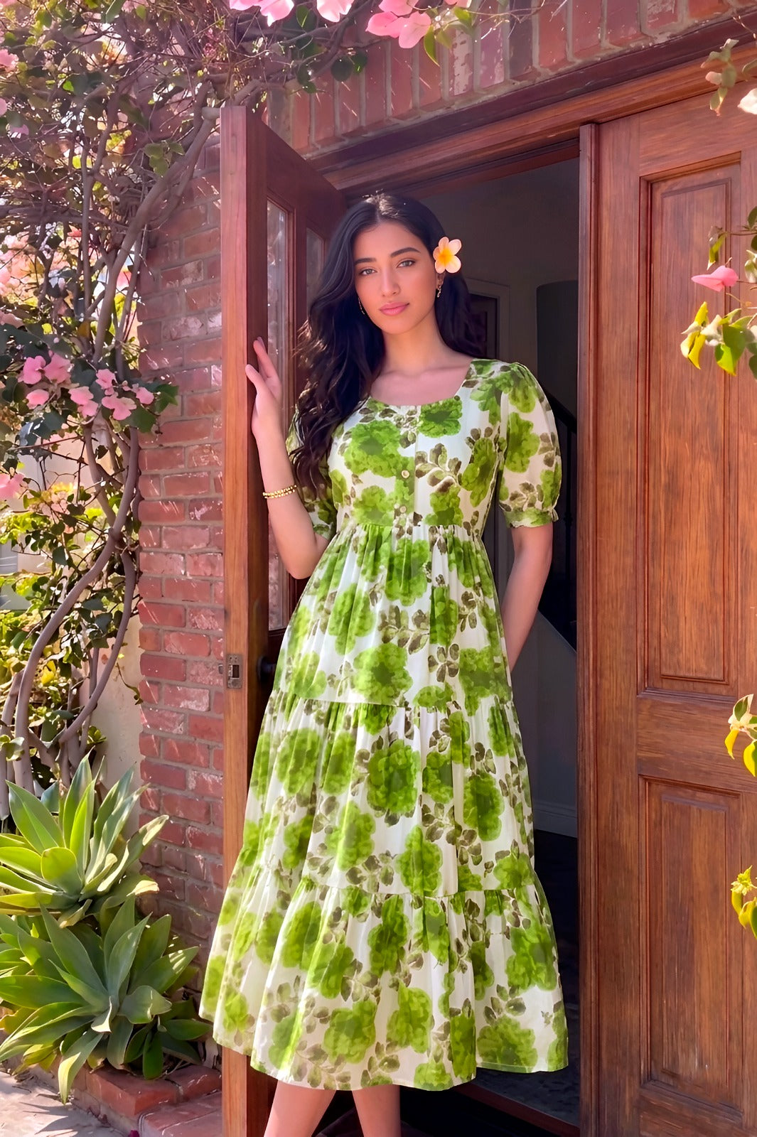 When rich Vichitra silk meets the magic of florals, you get more than just a dress 💐