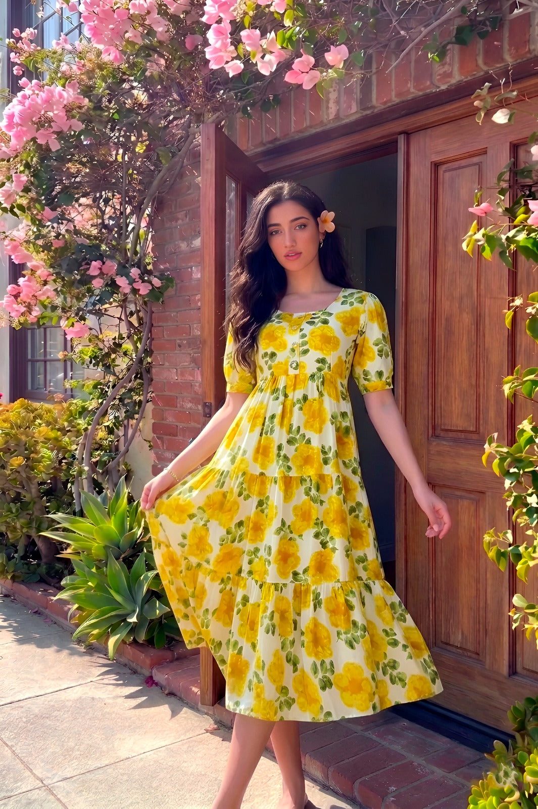 When rich Vichitra silk meets the magic of florals, you get more than just a dress 💐