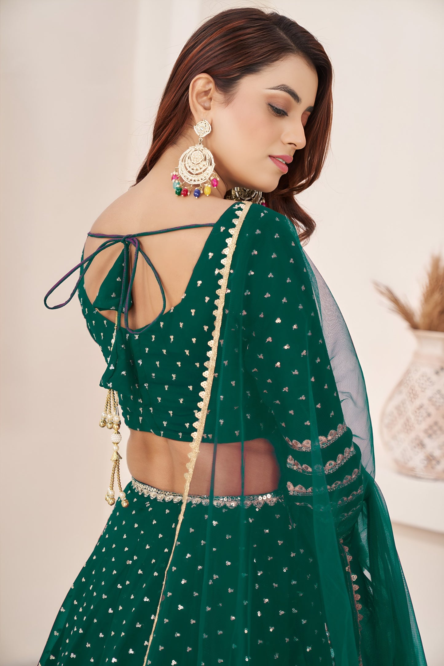 💚 Elegant Teal Green Lehenga Choli 💚