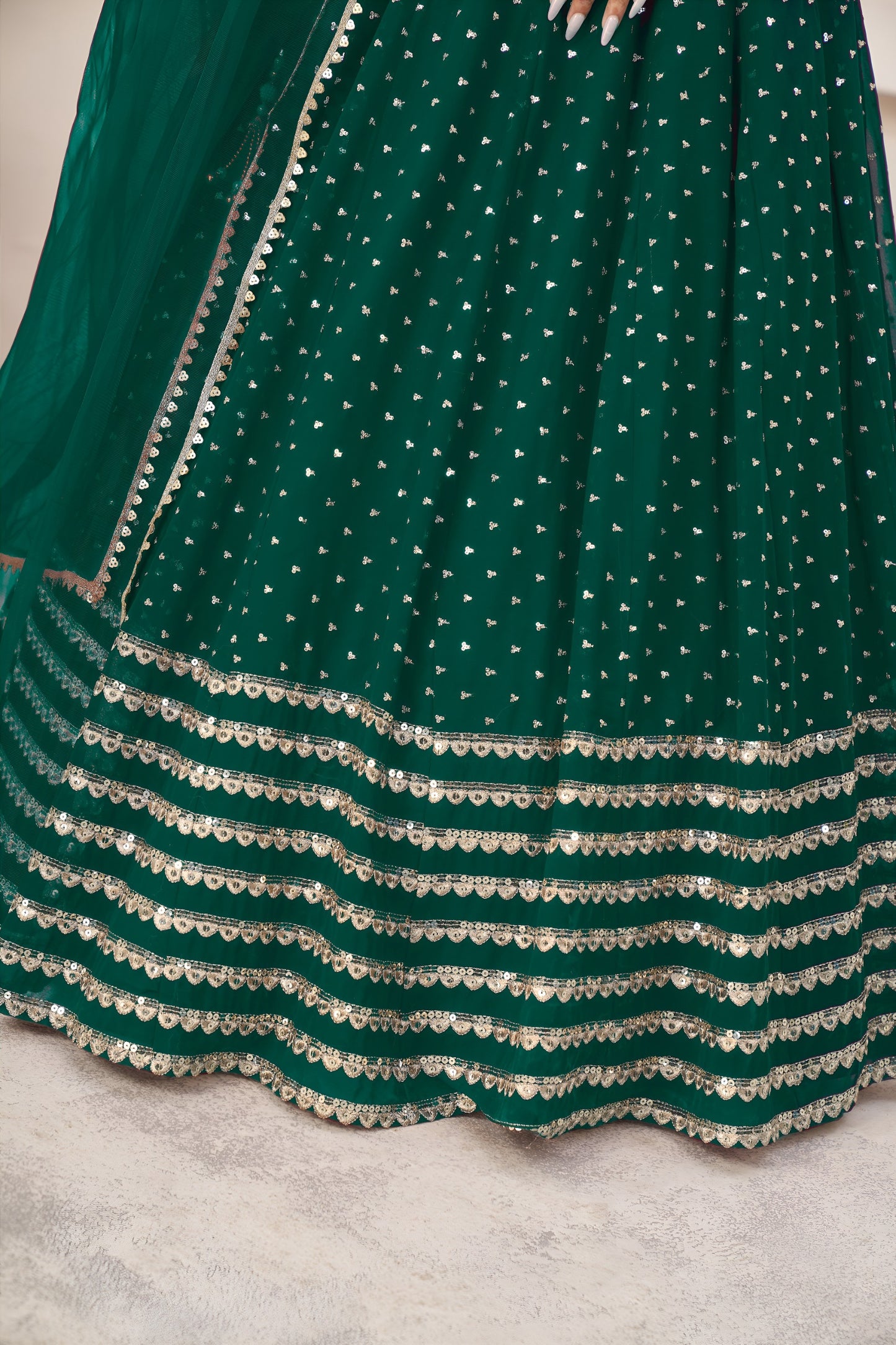 💚 Elegant Teal Green Lehenga Choli 💚