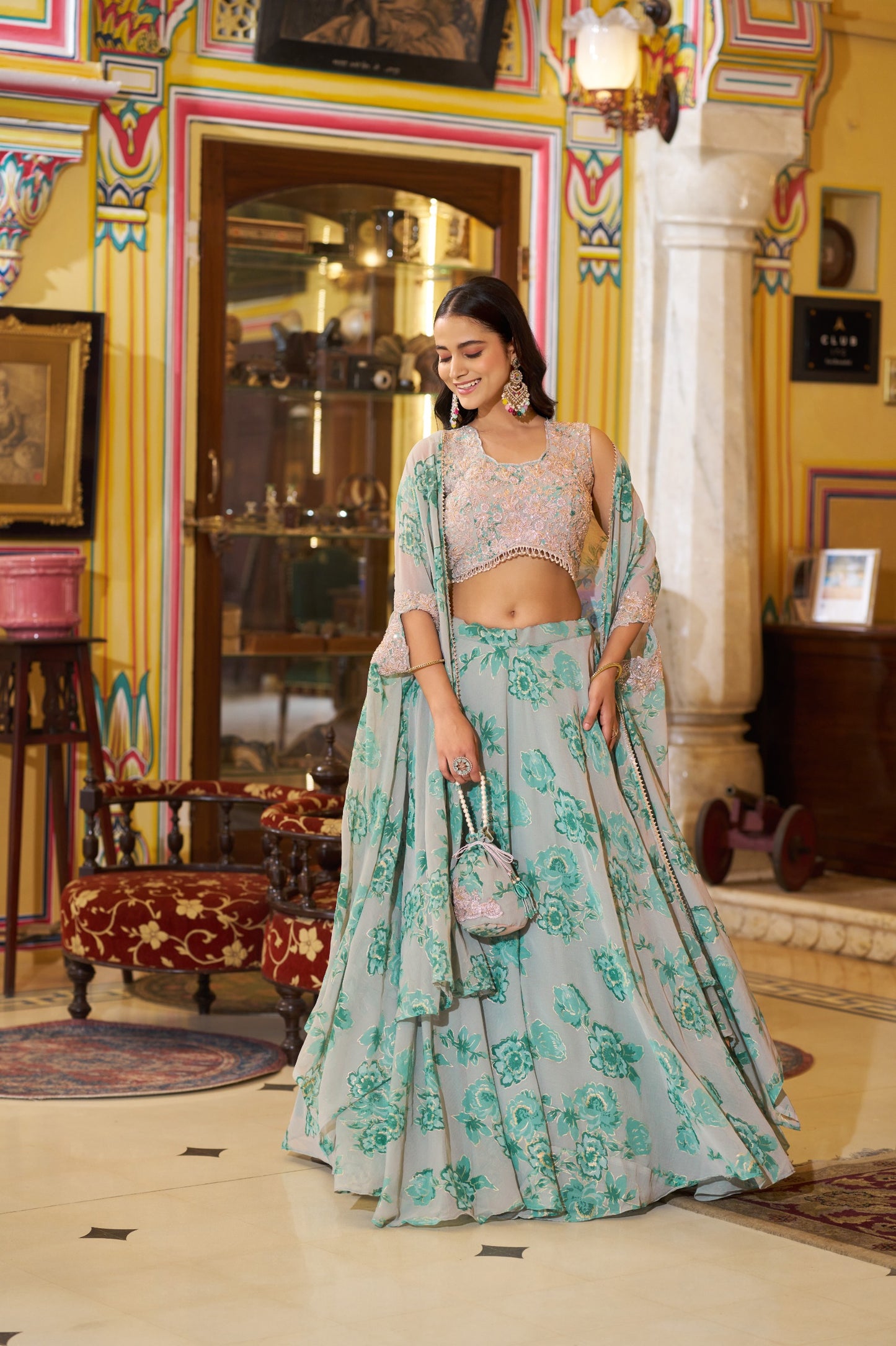 You found the prettiest pastel lehenga on the internet
