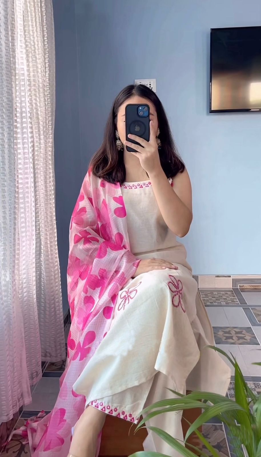 🔥Presenting New Reyon Slub beautiful suit set and duppta