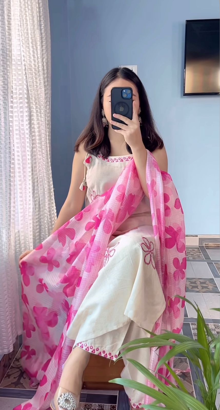 🔥Presenting New Reyon Slub beautiful suit set and duppta