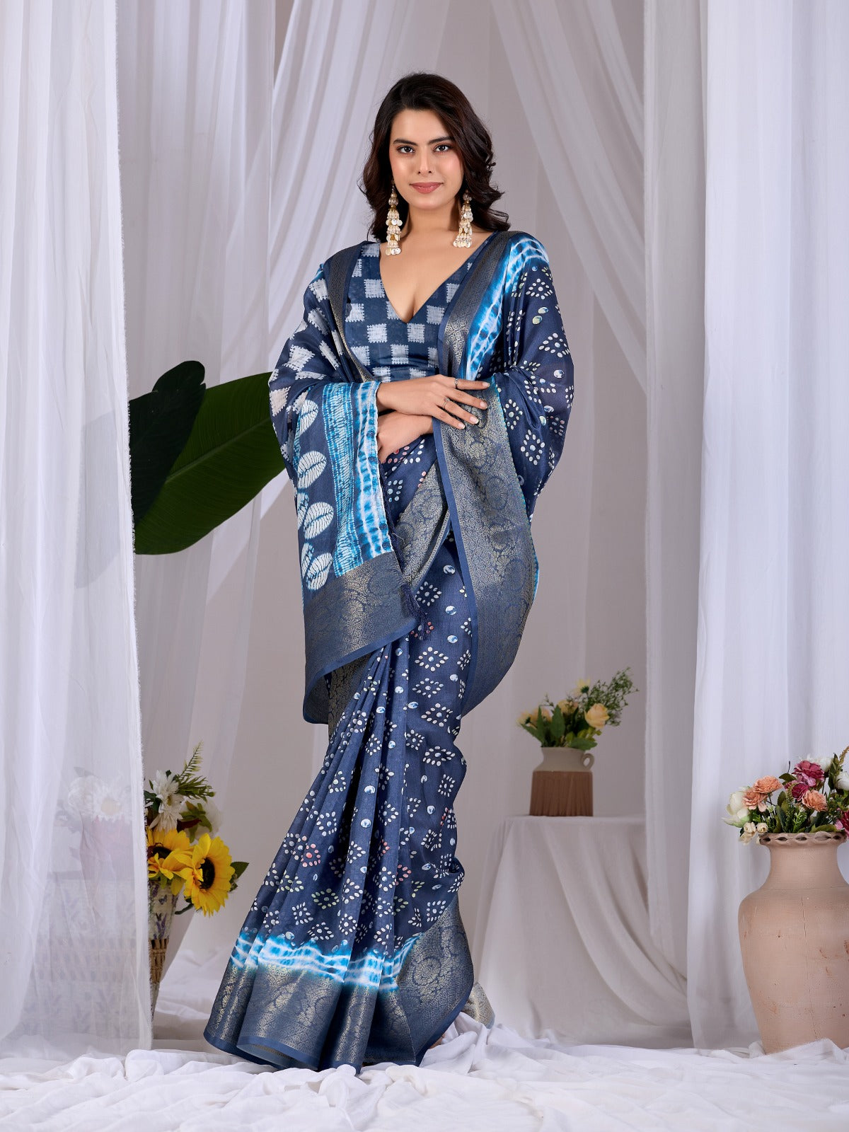 Framing Traditional Indian Craftsmanship Through Contemporary Studio Lighting and Soft Floral Accents