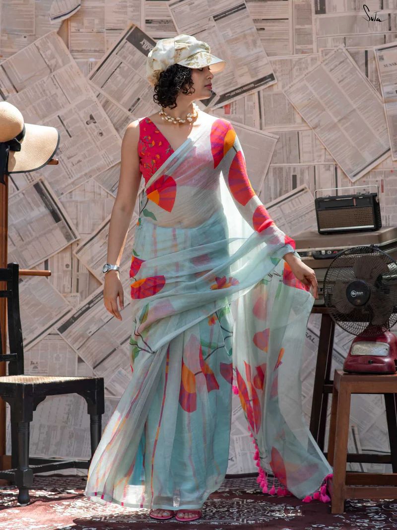 Traditional Saree with Vintage Accents
