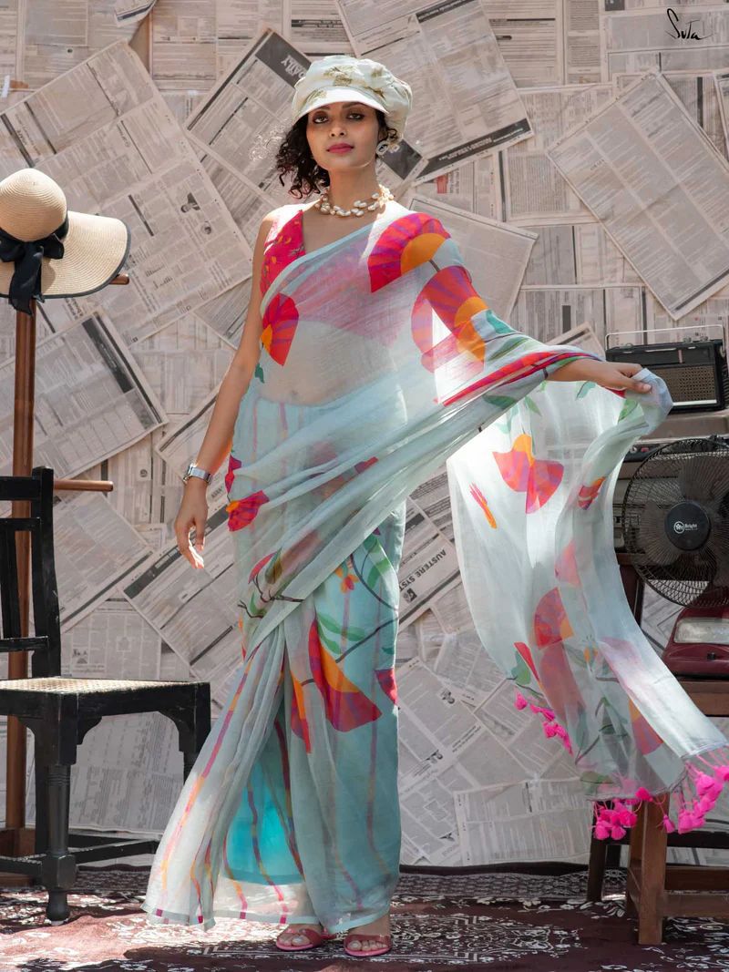 Traditional Saree with Vintage Accents
