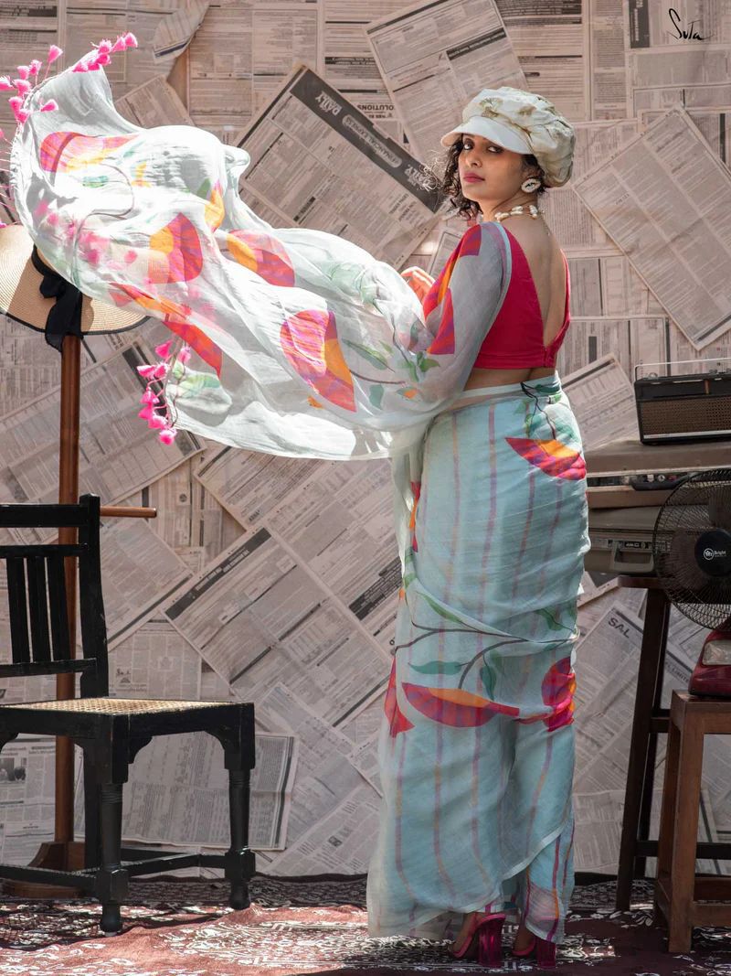 Traditional Saree with Vintage Accents