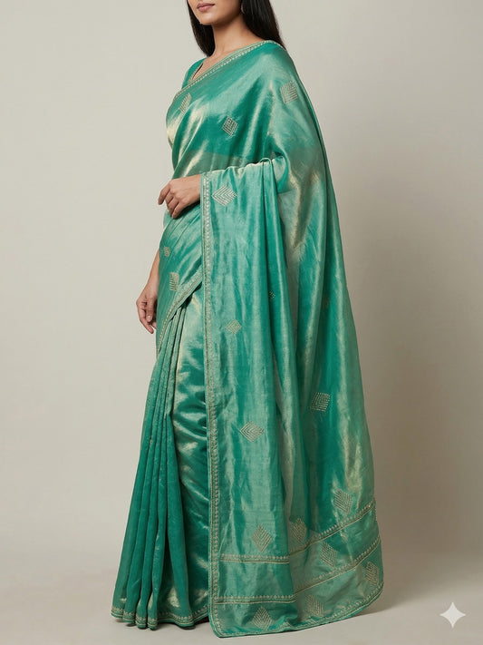 A Study in Minimalist Studio Lighting and Timeless Saree Drapes