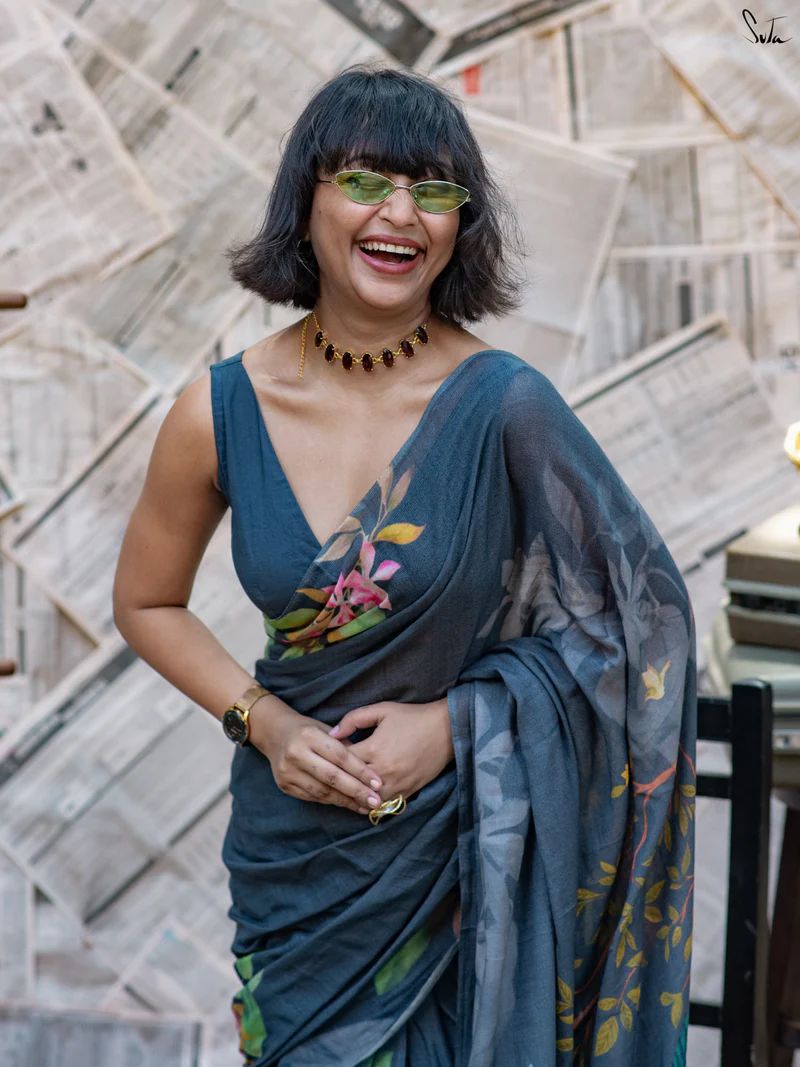 A Contemporary Interpretation of Traditional Drapes Against a Vintage Newsprint Backdrop