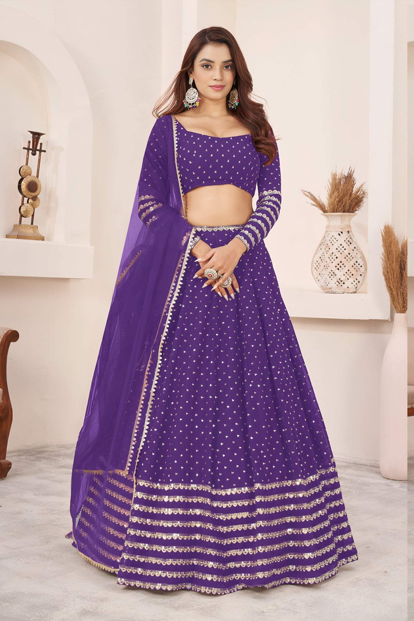 💜 Elegant Violet Lehenga Choli 💜