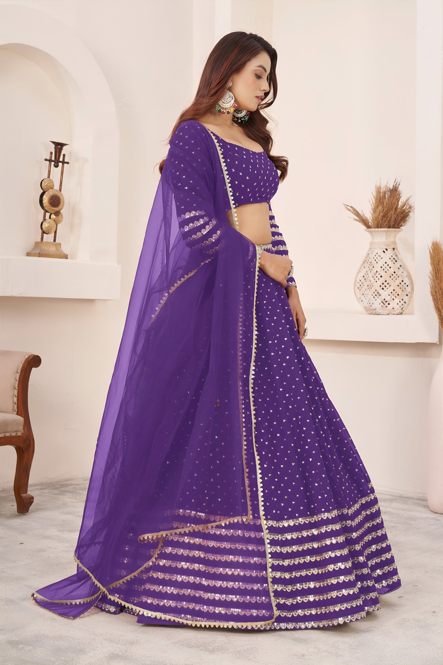 💜 Elegant Violet Lehenga Choli 💜