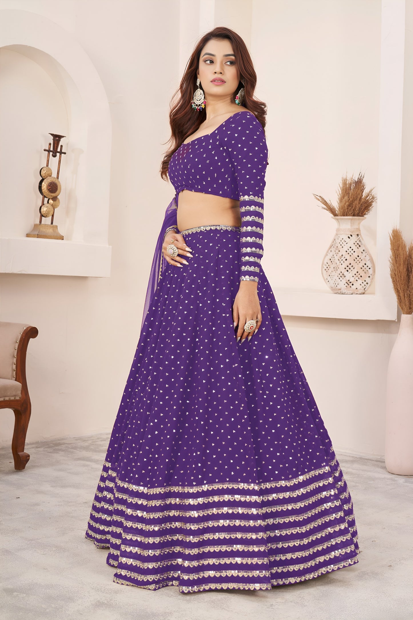 💜 Elegant Violet Lehenga Choli 💜