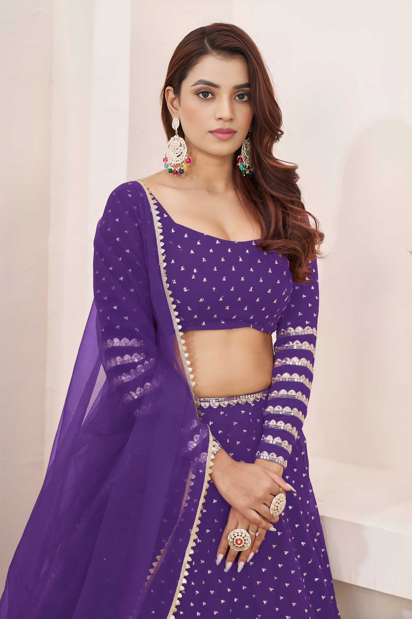 💜 Elegant Violet Lehenga Choli 💜