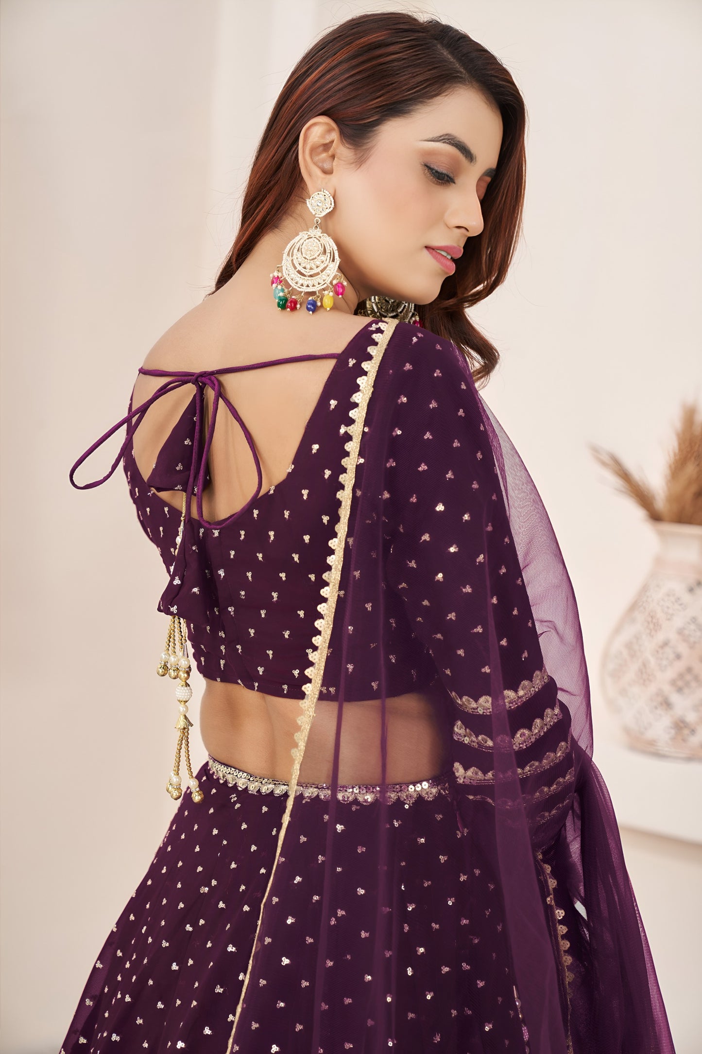 💜 Royal Wine Lehenga Choli 💜