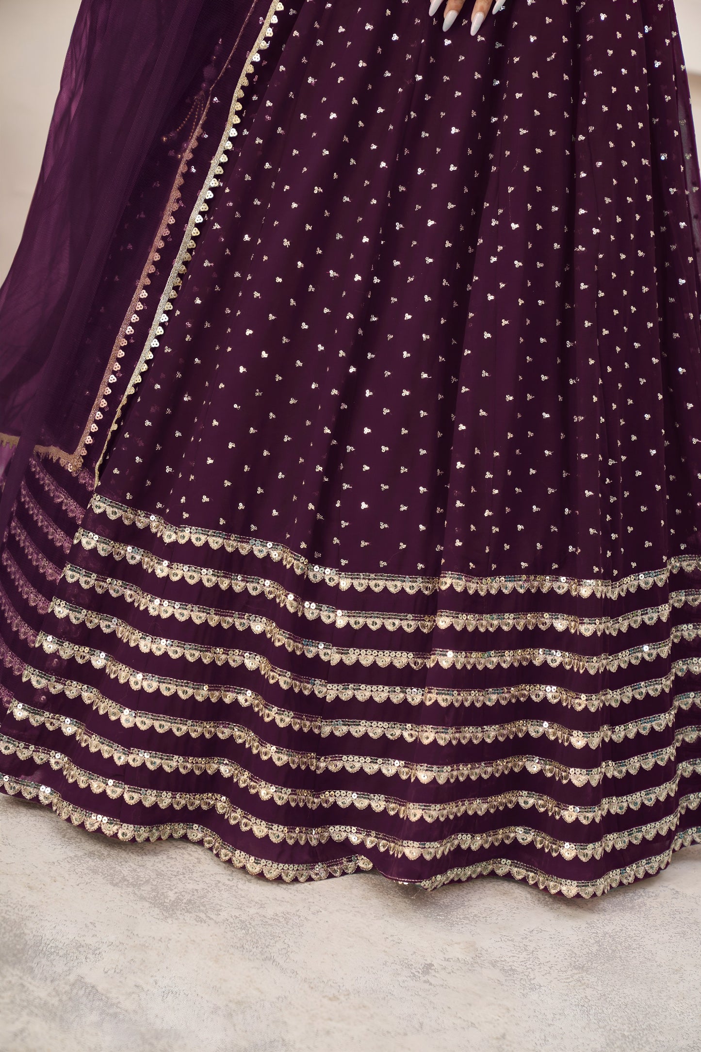 💜 Royal Wine Lehenga Choli 💜