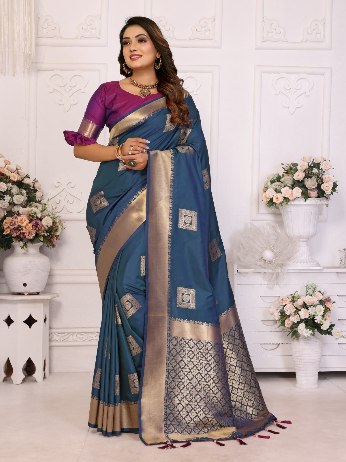 Presenting super pretty and beautiful premium Lichi soft Silk sarees!