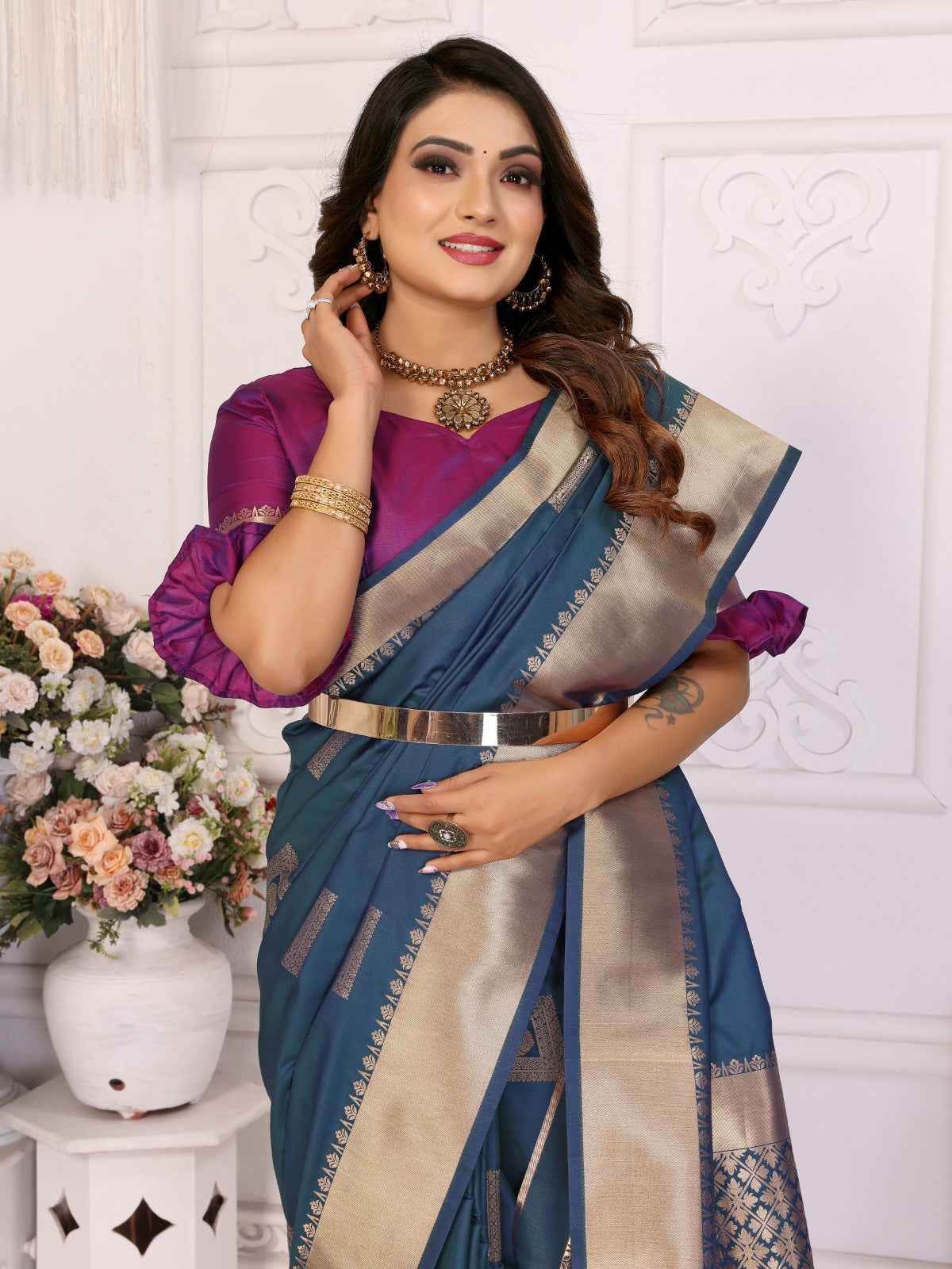 Presenting super pretty and beautiful premium Lichi soft Silk sarees!