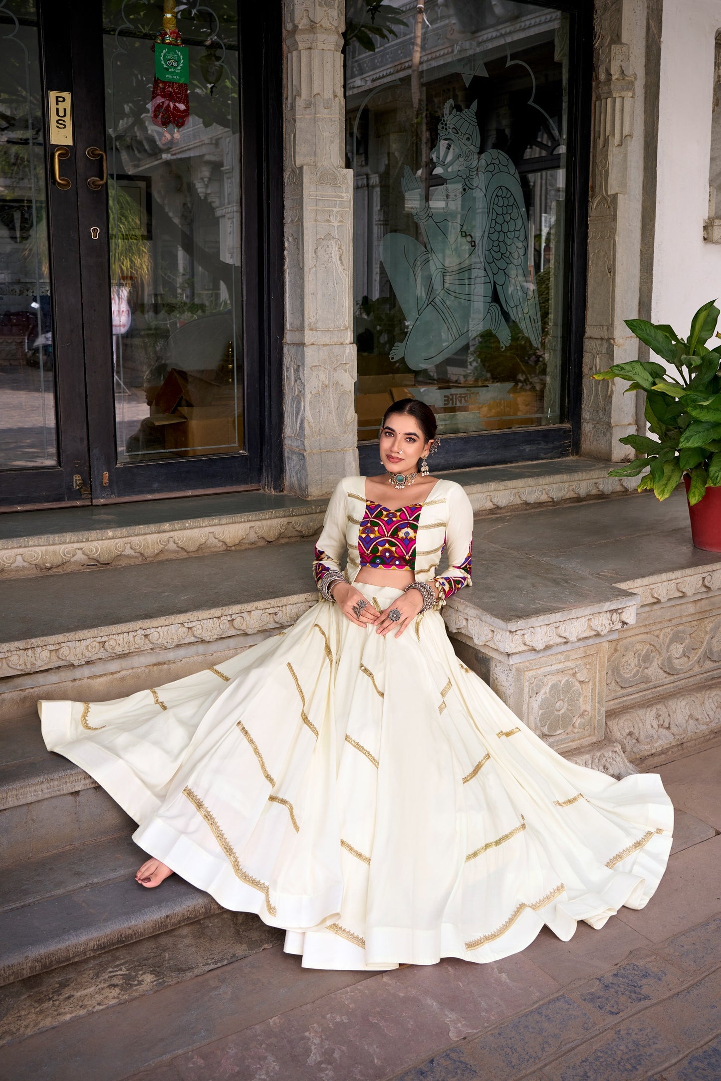 Crafted for Garba, Styled with Mirror Work