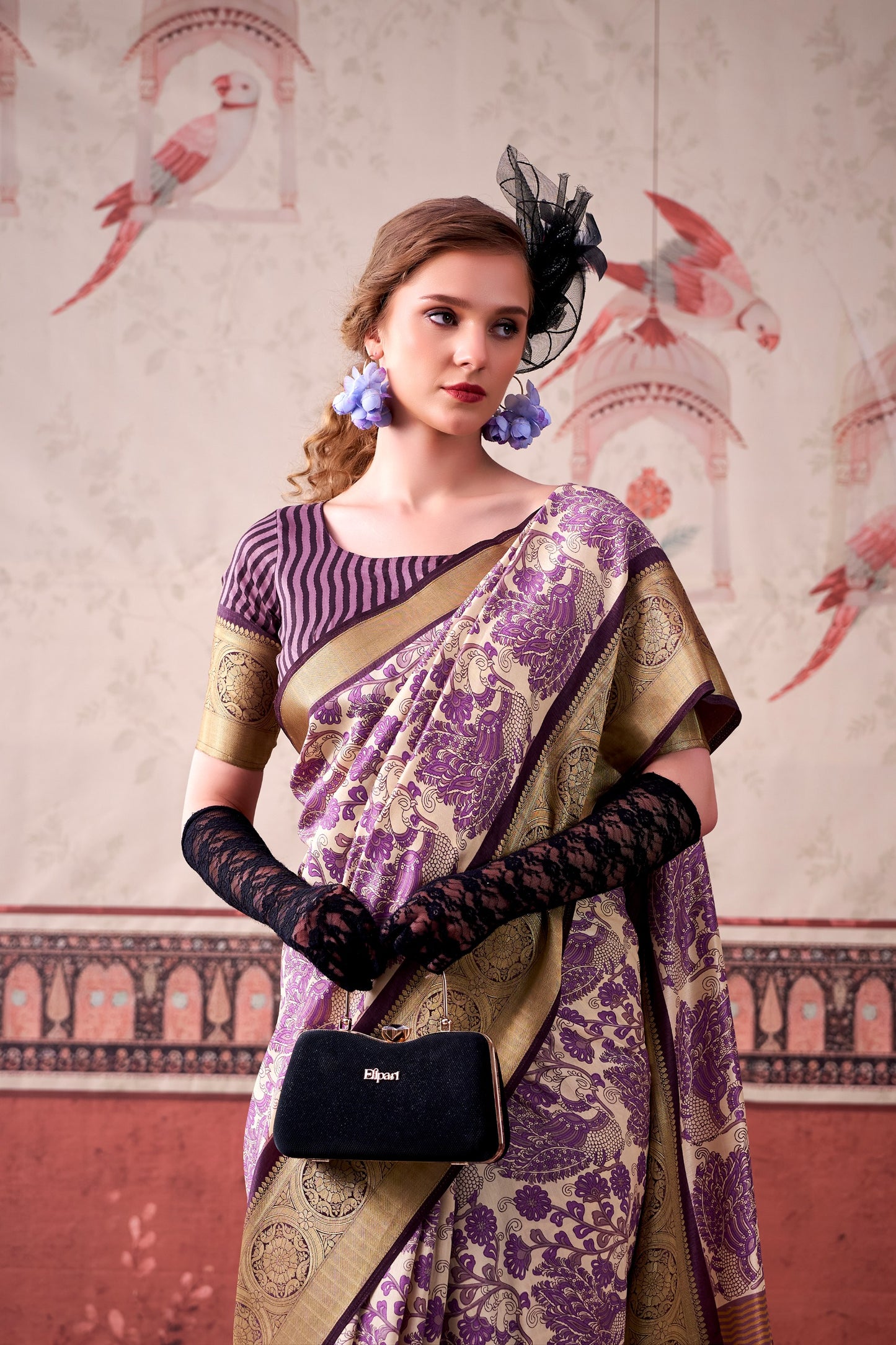 Tradition weaved in Tasar, finished with the subtle shimmer of viscose borders 🌺