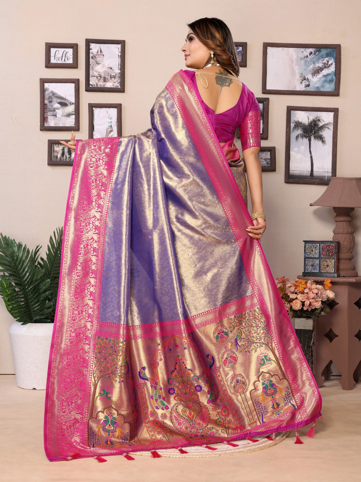 Rich and Heritage crafted creative sarees from us.