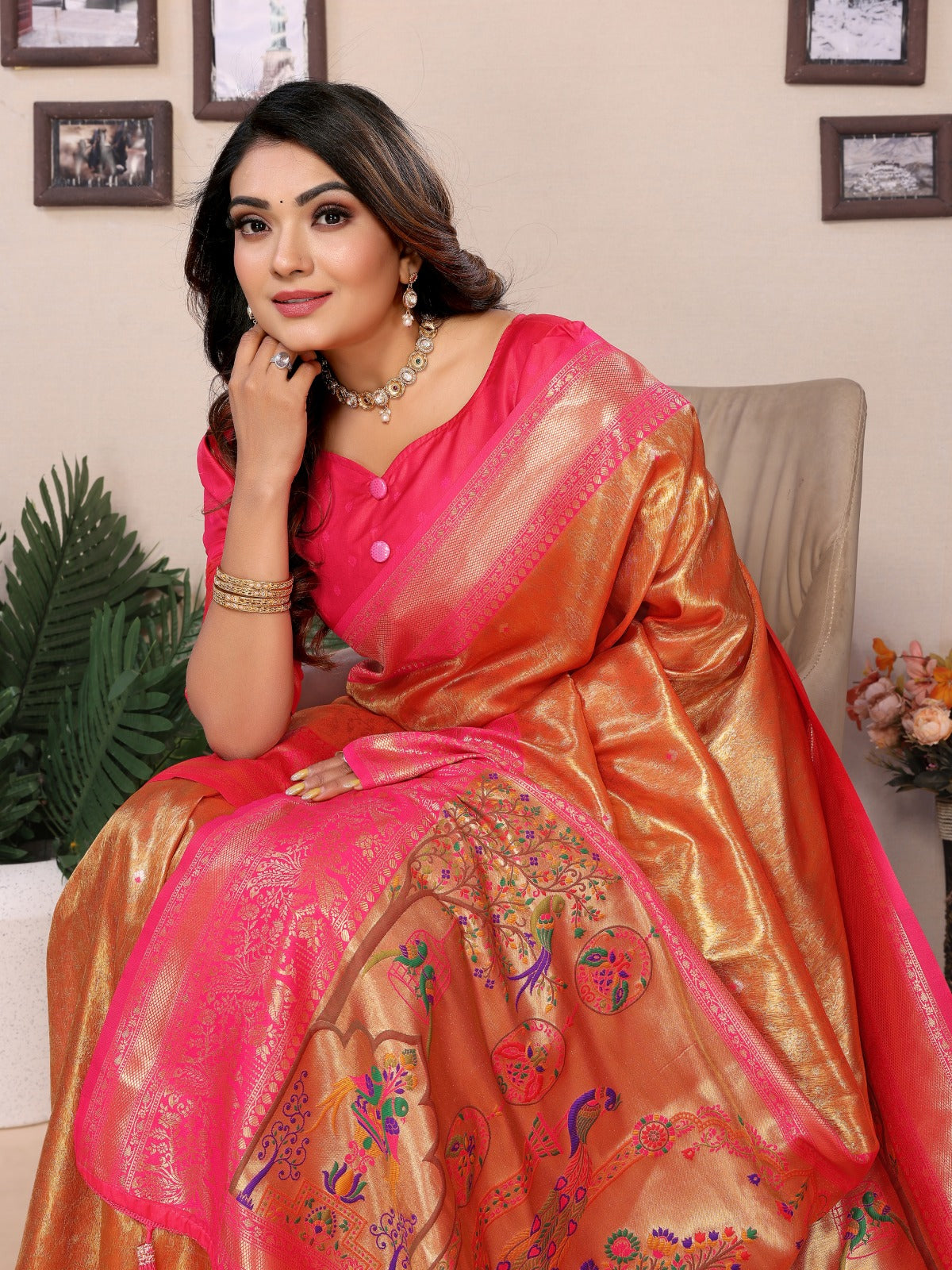 Rich and Heritage crafted creative sarees from us.