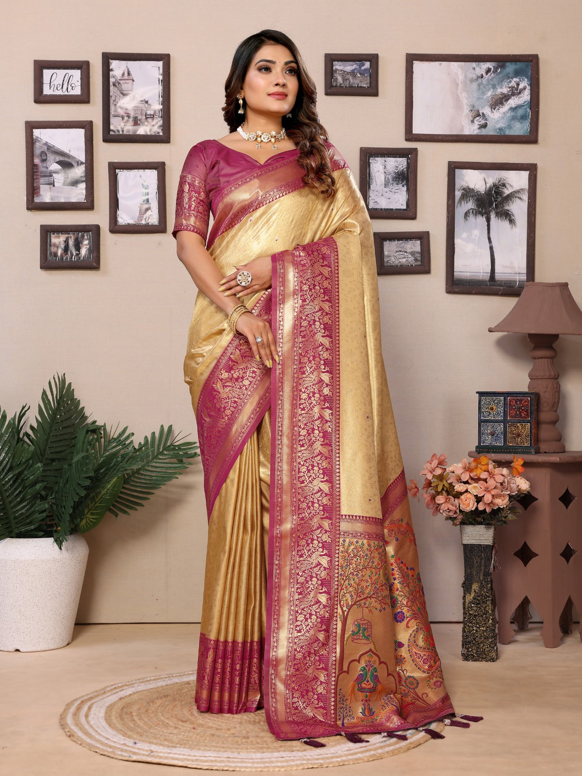 Rich and Heritage crafted creative sarees from us.